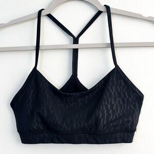 *lululemon Flow Y Sports Bra Nulu black herringbone 6
